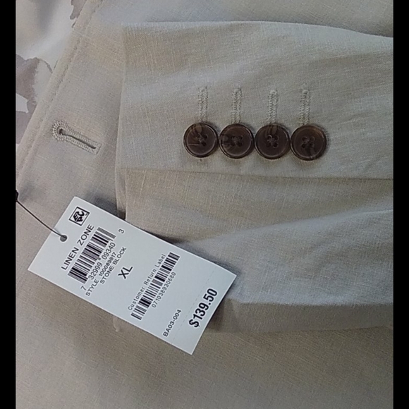 NWT INC International Concepts Stone Linen Coat, XL - Picture 9 of 9